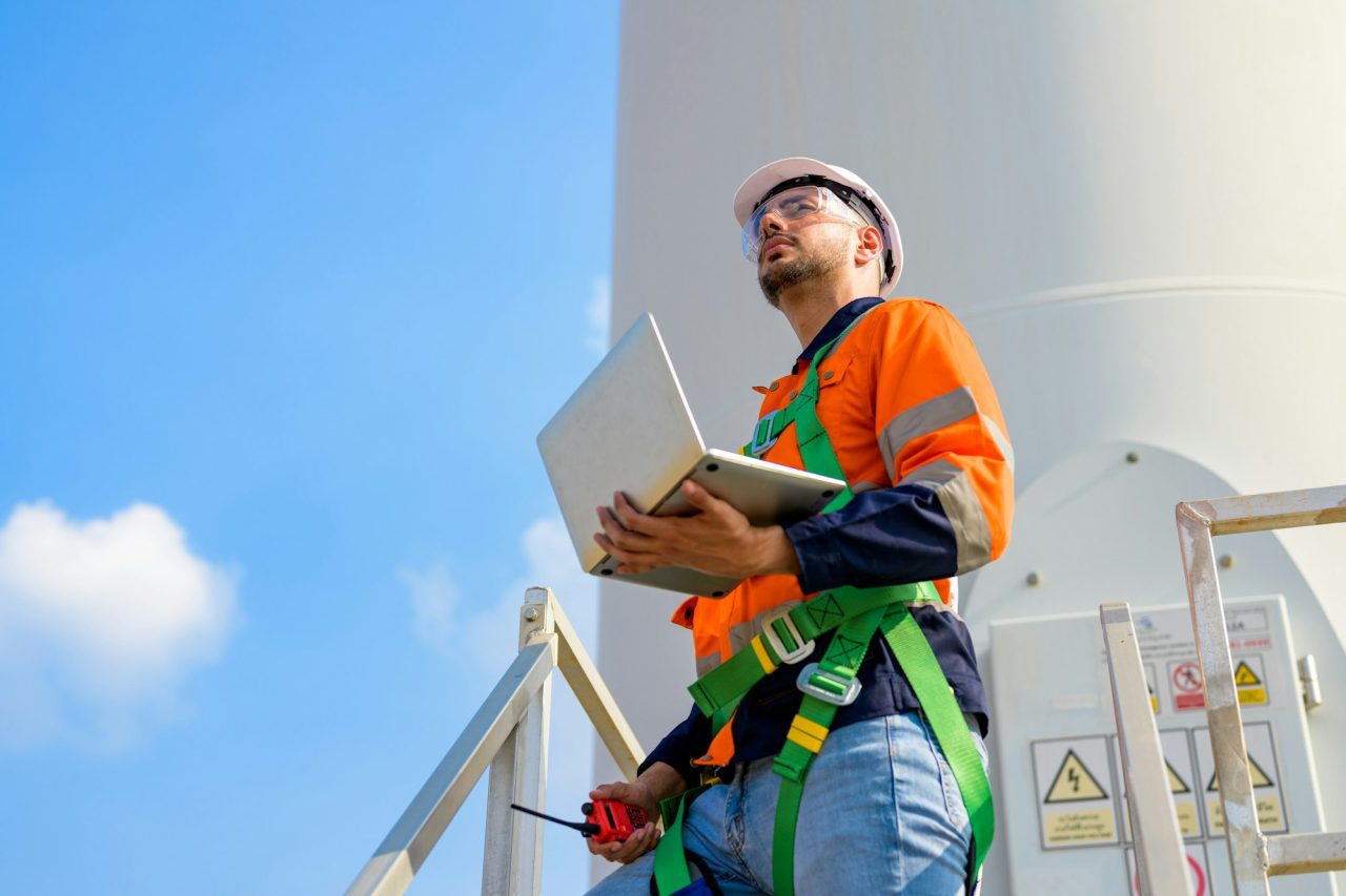 Renewable Energy Engineer Working On Wind Turbine 1